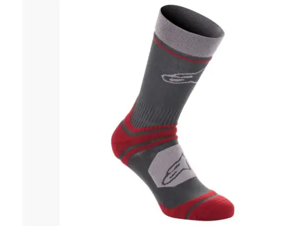 Vysoké ponožky Alpinestars Cascade black/rio red vo veľkosti. M
