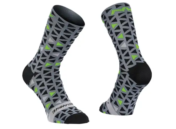 Northwave Triangle pánské ponožky Black/Green Fluo