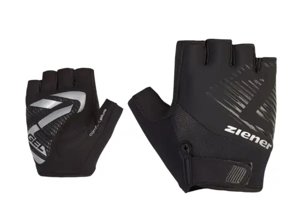 Ziener Curdt pánske cyklistické rukavice krátke čierne/biele