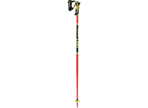 Zjazdové palice Leki WCR Lite SL 3D fluorescenčná červená/čierna/neonová žltá