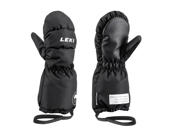Detské zjazdové rukavice Leki Little Eskimo Mitt Long čierne