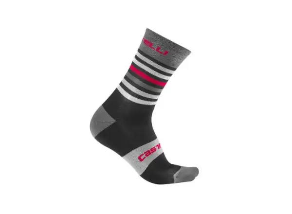 Pánske ponožky Castelli Gregge 15 black/red