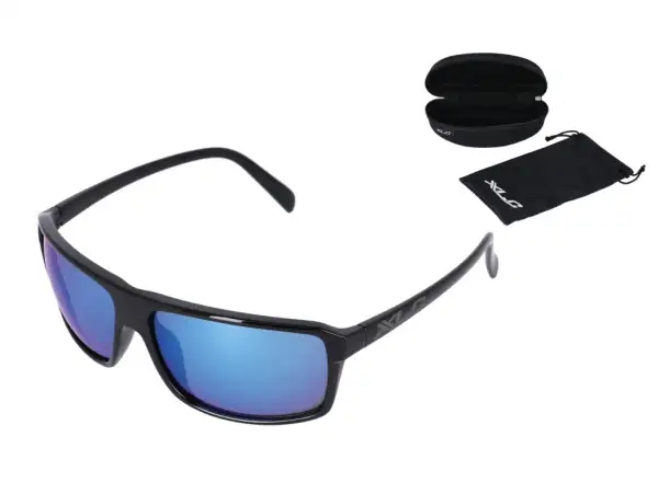 Cyklistické okuliare XLC Phoenix čierne rámy/modré zrkadlové sklá