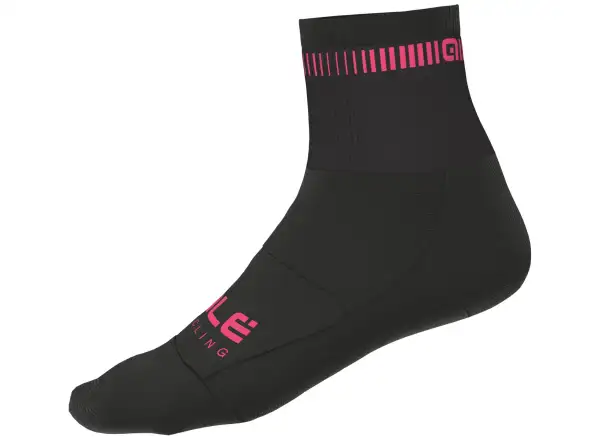 Ponožky Alé Logo Q-Skin Black/Fluo Pink