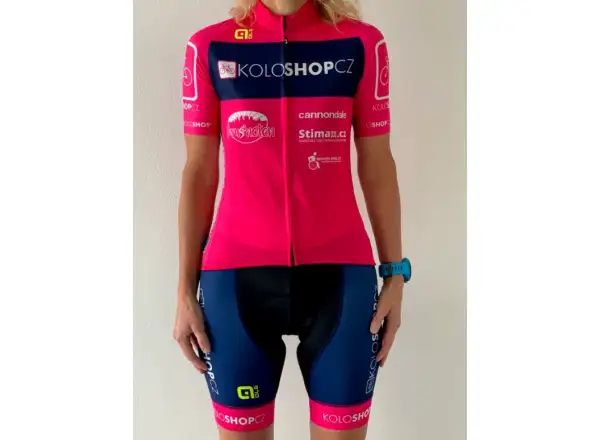 Alé Team Prime Koloshop LTD dámske šortky s laclom ružová/modrá