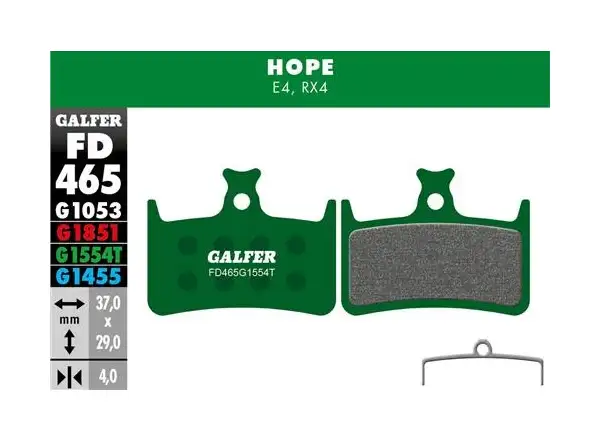 Brzdové doštičky Galfer FD465 Pro G1554T pre Hope