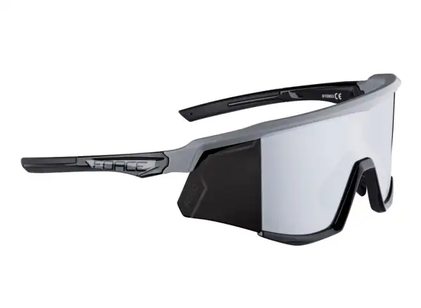 Cyklistické okuliare Force Sonic šedé/čierne, čierne zrkadlové sklá
