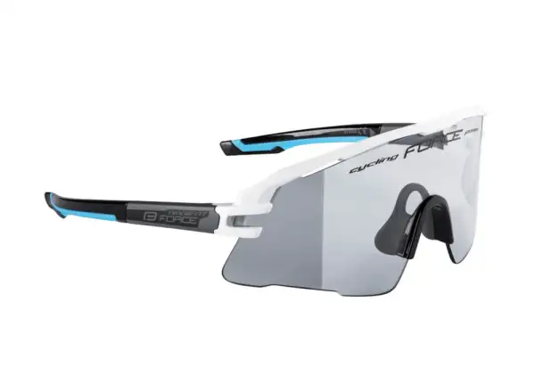 Cyklistické okuliare Force Ambient biele/sivé/čierne, fotochromatické šošovky