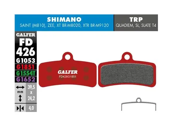 Brzdové doštičky Galfer FD426 Advanced G1851 pre Shimano/Tektro/TRP
