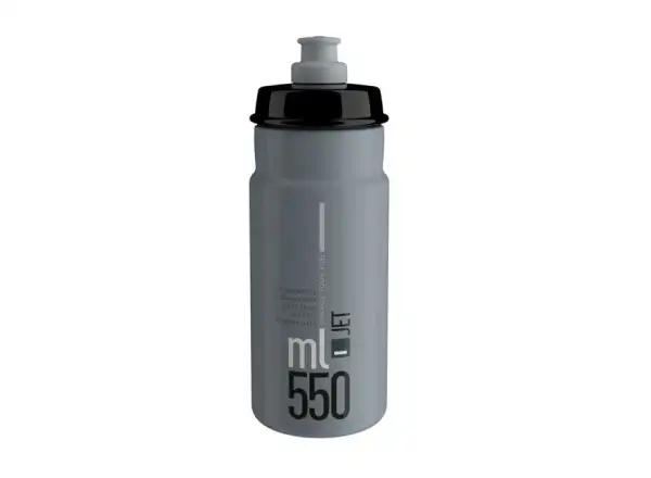 Fľaša Elite Jet 550 ml šedá/čierna s logom