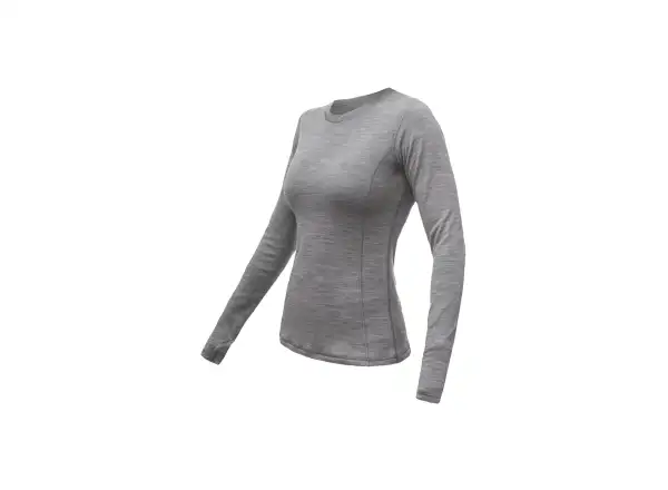 Sensor Merino Bold dámske tričko s dlhým rukávom cool gray