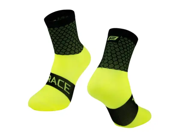 Cyklistické ponožky Force Trace black/fluo