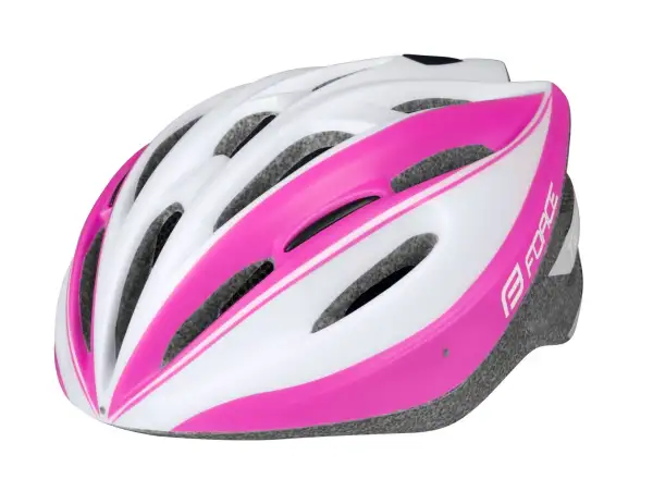 Cyklistická prilba Force Tery biela/ružová