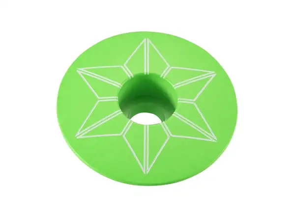 Supacaz Star Capz Práškovo lakovaná hlavová zátka neónovo zelená