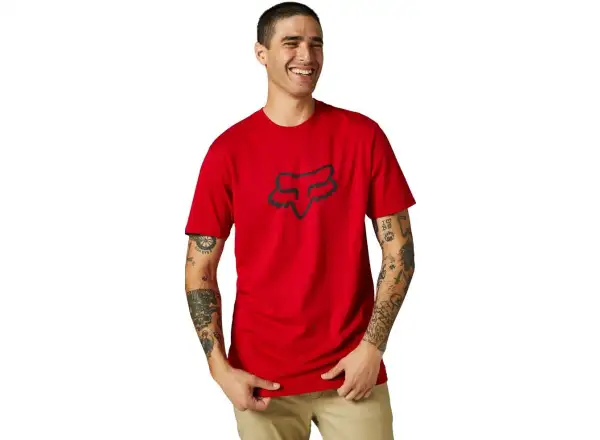 Fox Legacy Head Pánske tričko s krátkym rukávom Flame Red