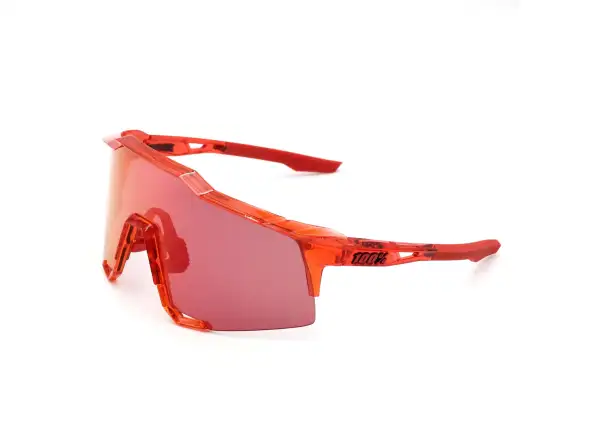 100% Speedcraft brýle Gloss Translucent Red/Hiper Red Mirror LTD Sagan