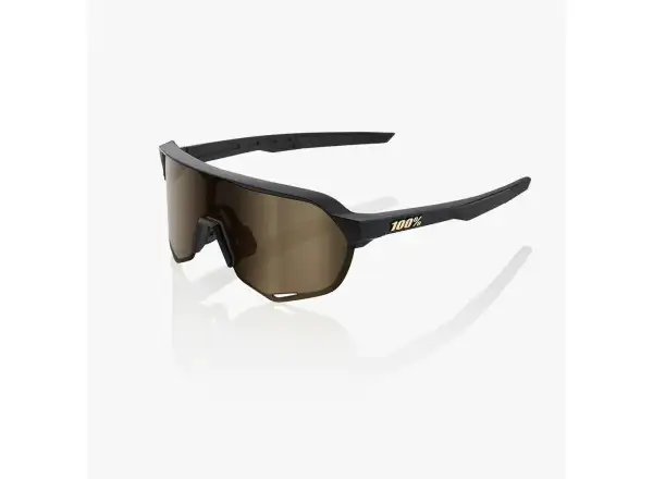 100% S2 športové slnečné okuliare Matte Black/Soft Gold