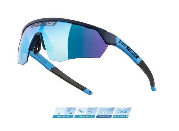 Cyklistické okuliare Force Enigma modré/modré zrkadlové sklá