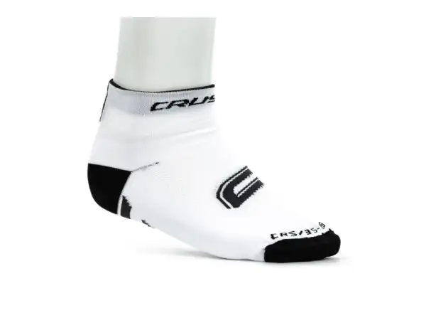 Cyklistické ponožky Crussis biele/čierne
