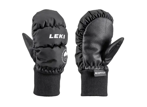 Leki Little Eskimo Mitt Krátke detské zjazdové rukavice čierne