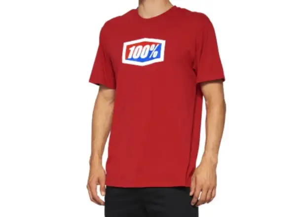 100% Oficiálne pánske tričko s krátkym rukávom Red