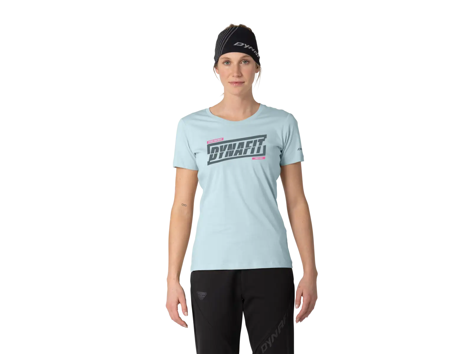 Dynafit Graphic Cotton dámske tričko krátky rukáv Cloud Blue/Tabloid