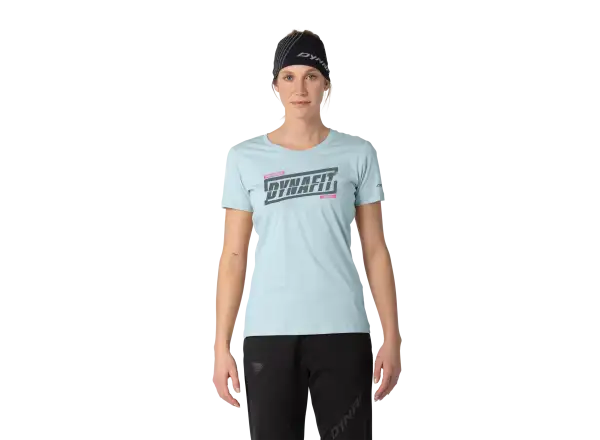 Dynafit Graphic Cotton dámske tričko krátky rukáv Cloud Blue/Tabloid