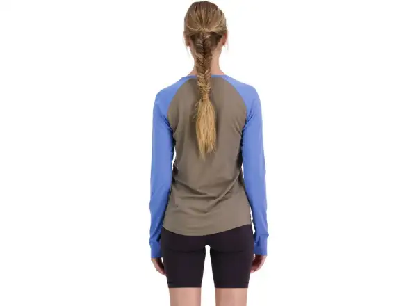 Mons Royale Icon Raglan WMNS dámske tričko s dlhým rukávom Walnut/Cornflower