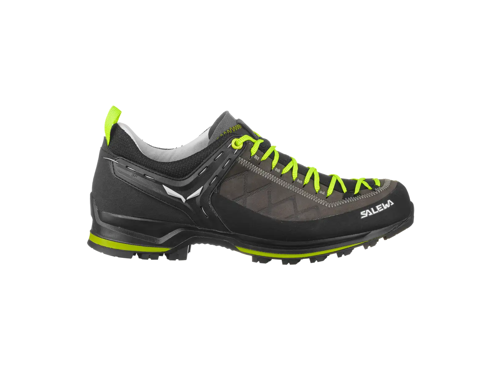 Salewa Mountain Trainer 2 Leather pánske topánky Smoked/Fluo Green