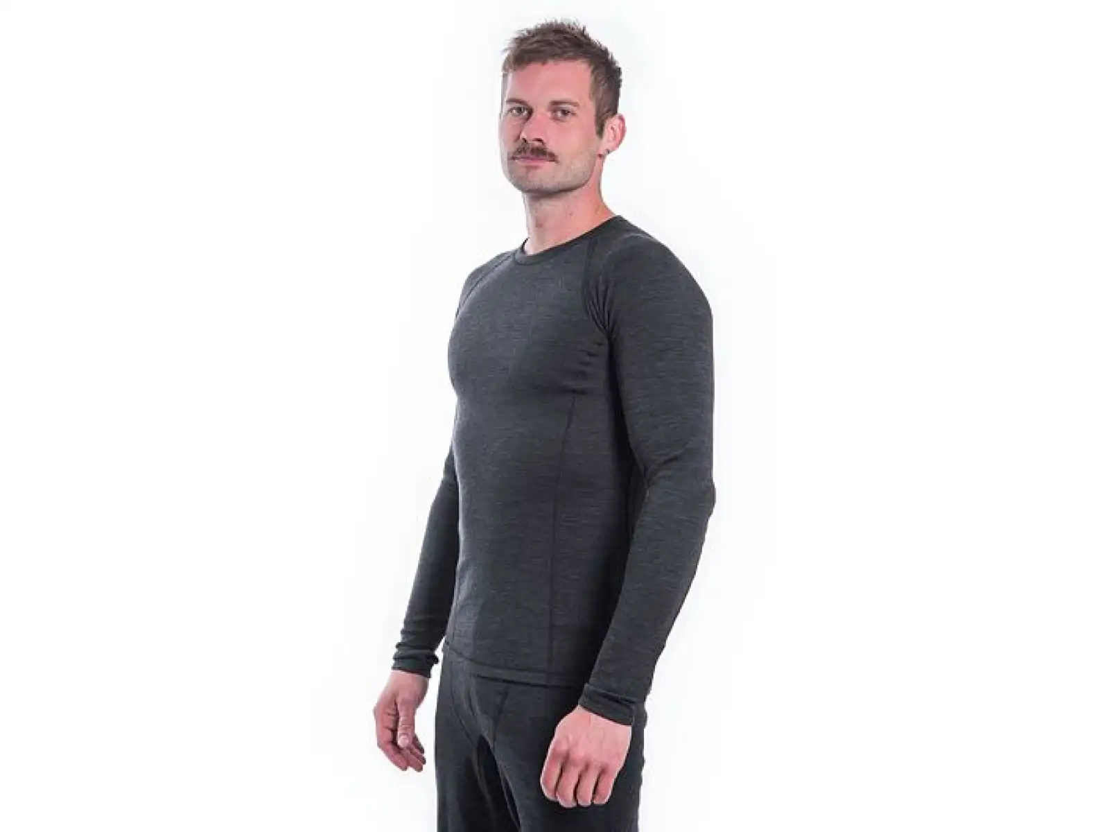 Sensor Merino Bold pánske tričko dlhý rukáv Anthracite Gray
