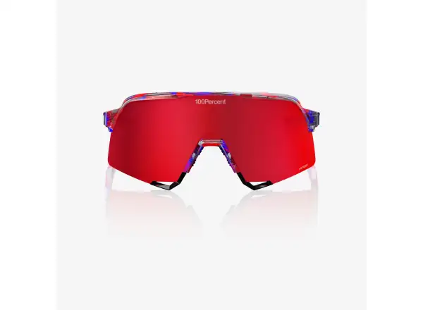 100% S3 okuliare FDJ Gloss Translucent Red/Blue/HiPER Fire Red Mirror Lens
