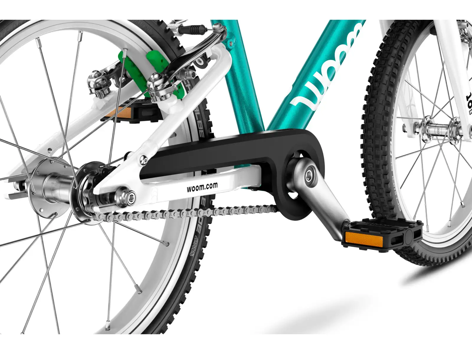 Woom GO 3 detský bicykel 16" Metallic Turquoise