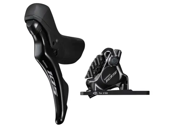 Shimano 105 BR-R7170 + ST-R7120 kotúčová brzda predná (ľavá páka), J-kit, polymer