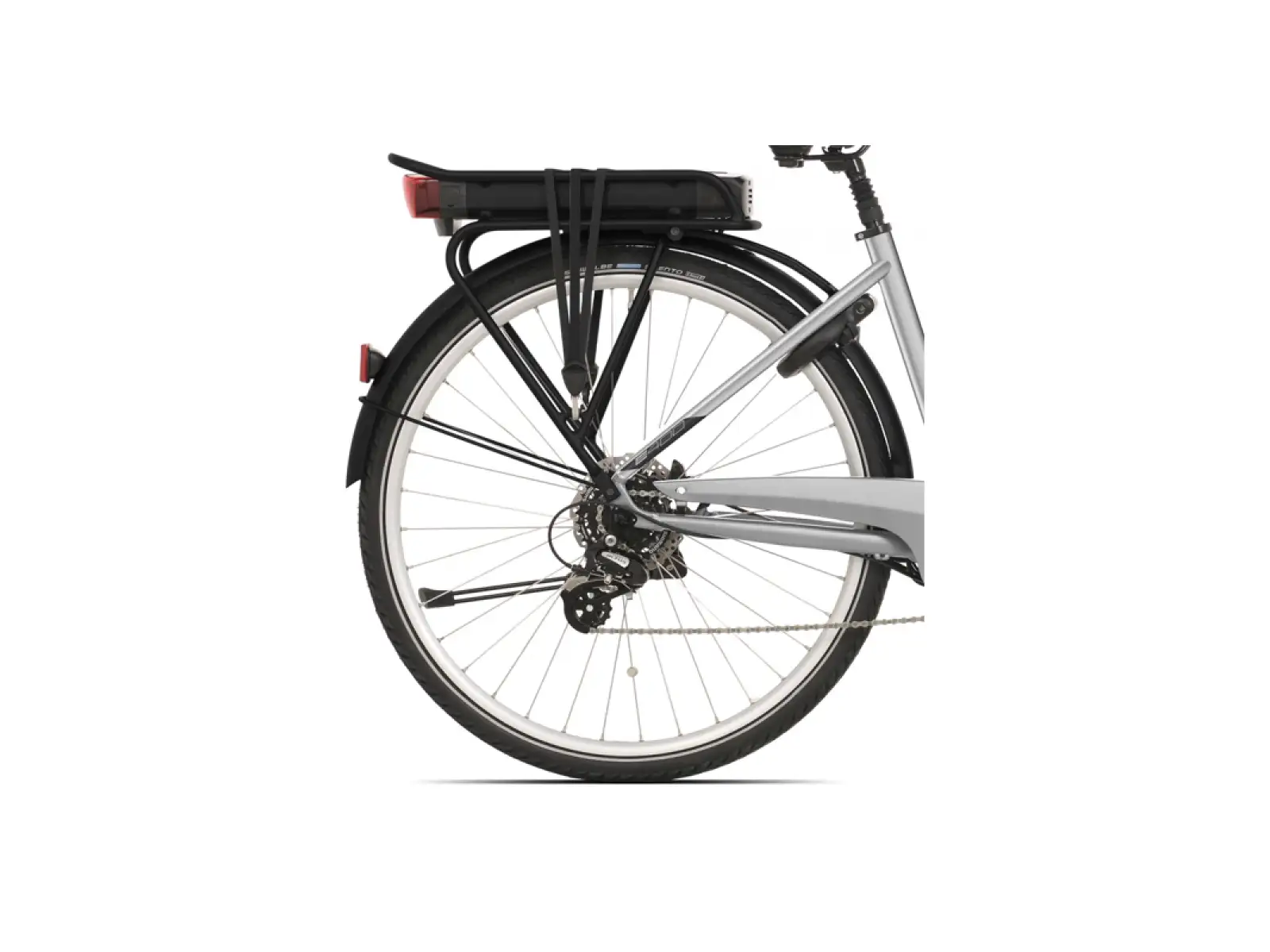 Rock Machine Cityride e400 B mestský elektrobicykel Gloss Metallic Silver