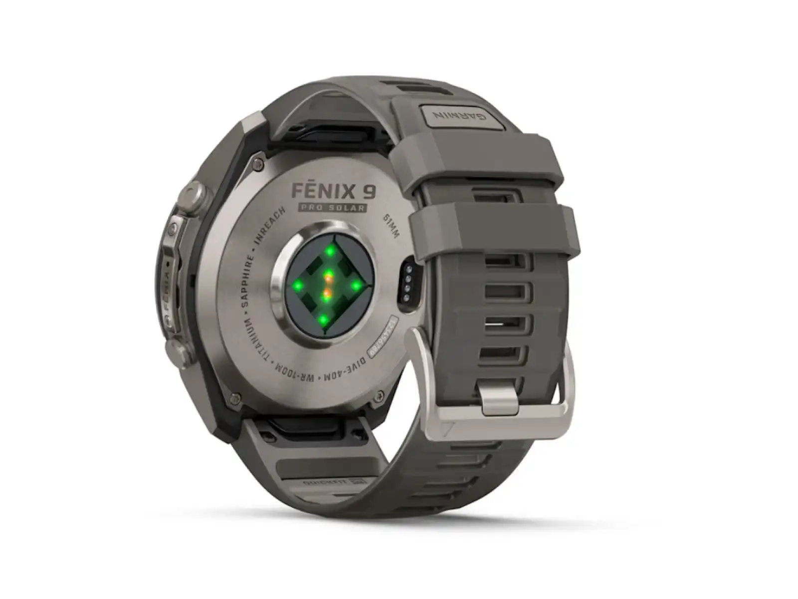 Garmin Fénix 9 Pro inReach Solar 51 mm inteligentné hodinky Titanium Pebble Gray/Silver Gray