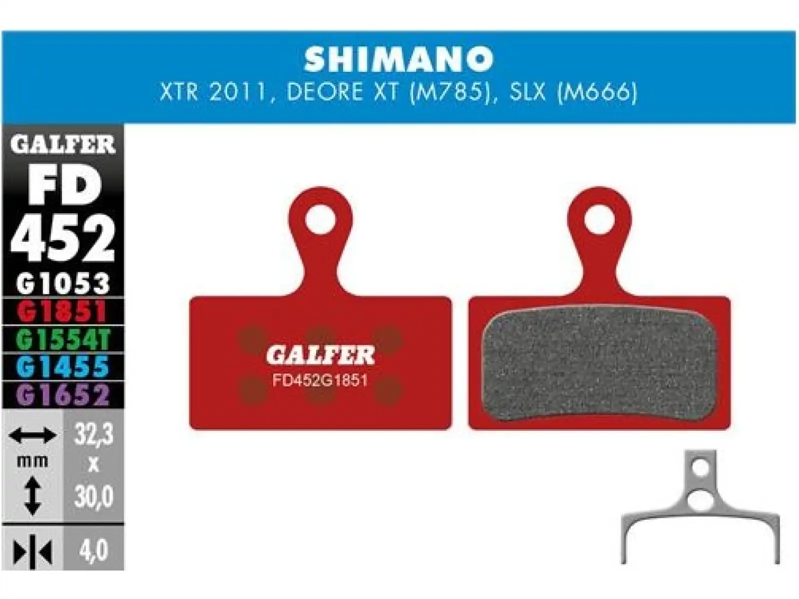 Galfer FD452 Advanced G1851 brzdové doštičky pre Shimano