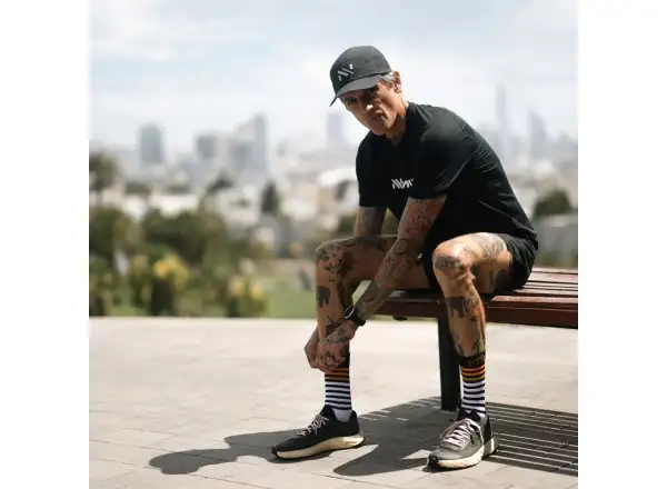 Sidas Run Anatomic Light Crew bežecké ponožky bielo-čierna