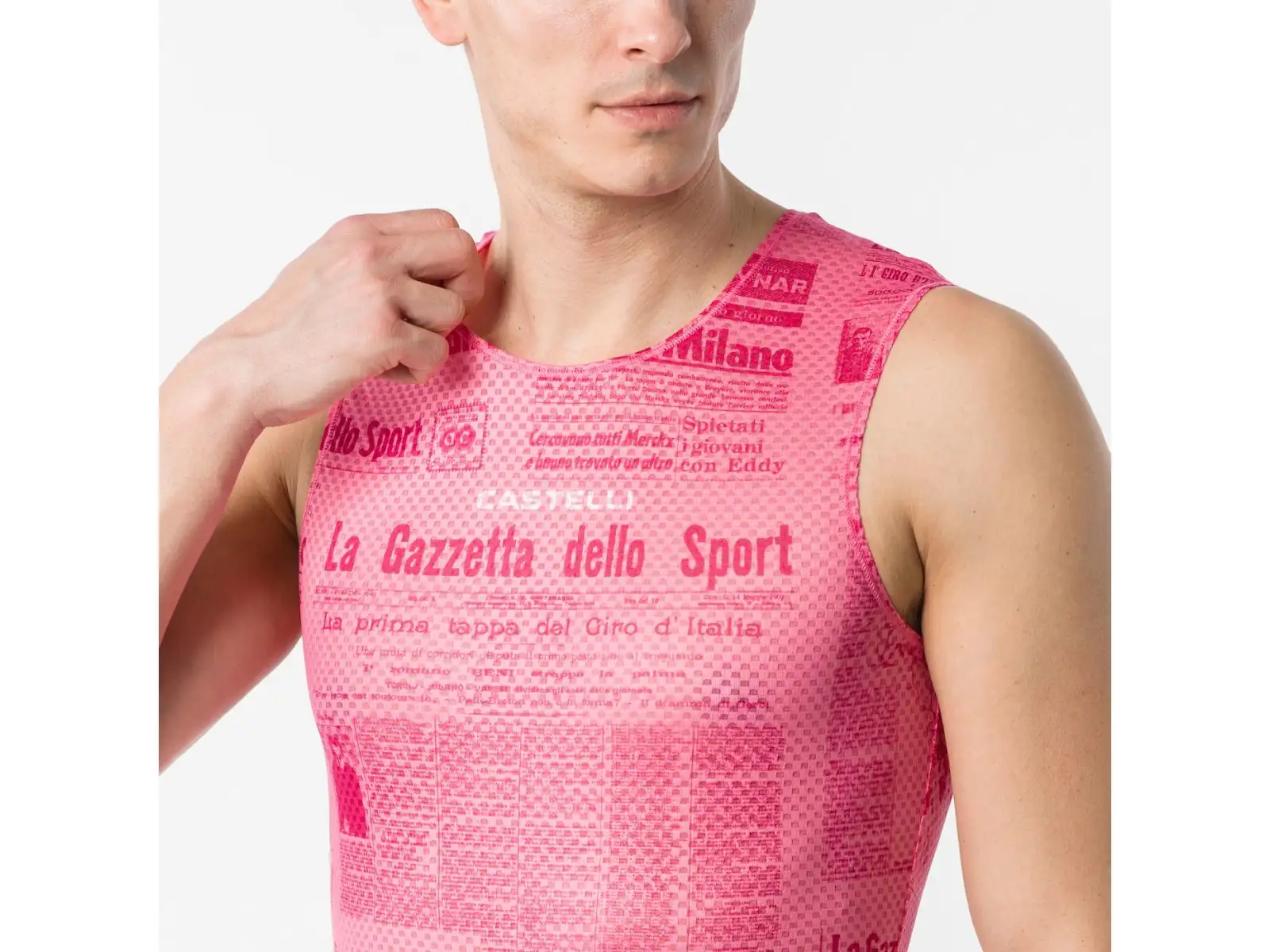 Castelli Giro Gazzetta Dello Sport pánske spodné tričko bez rukávov Rosa Giro