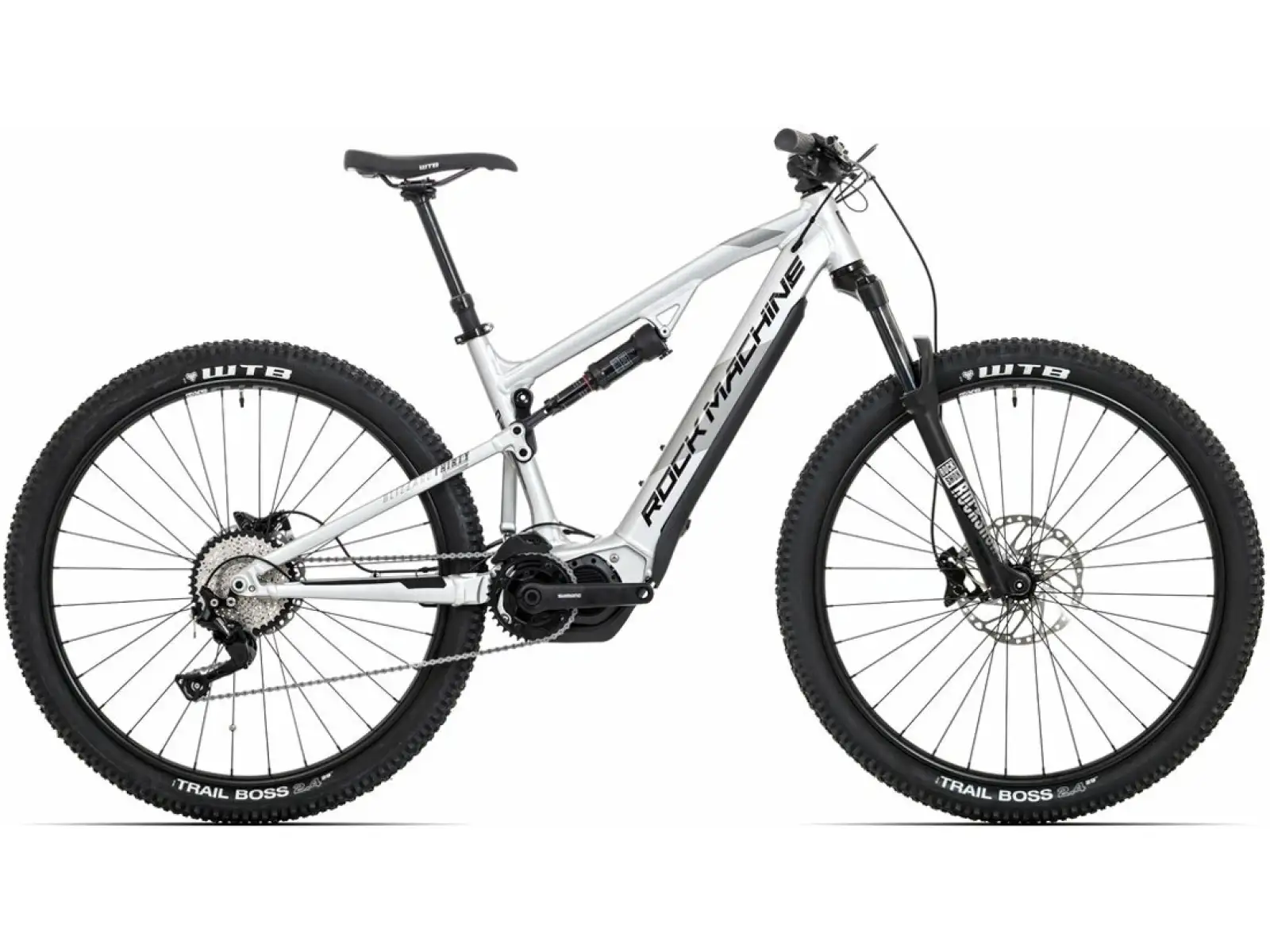 Rock Machine Blizzard INT e30-29 Gloss Silver/Black celoodpružený e-bike