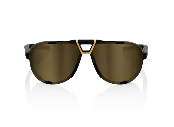 100% Westcraft cyklistické okuliare Soft Tact Black/Soft Gold Mirror Lens