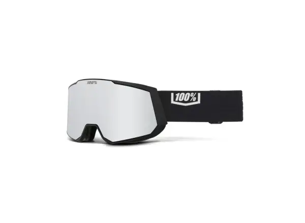 100% lyžiarske okuliare Snowcraft XL Black/HiPER Silver Mirror