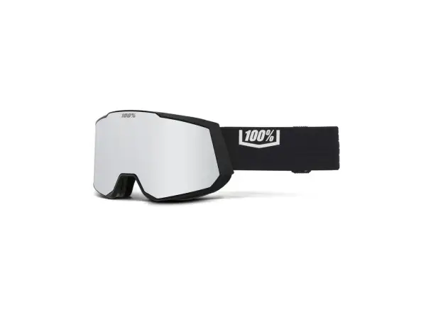 100% Snowcraft XL lyžiarske zjazdové okuliare Black/HiPER Silver Mirror