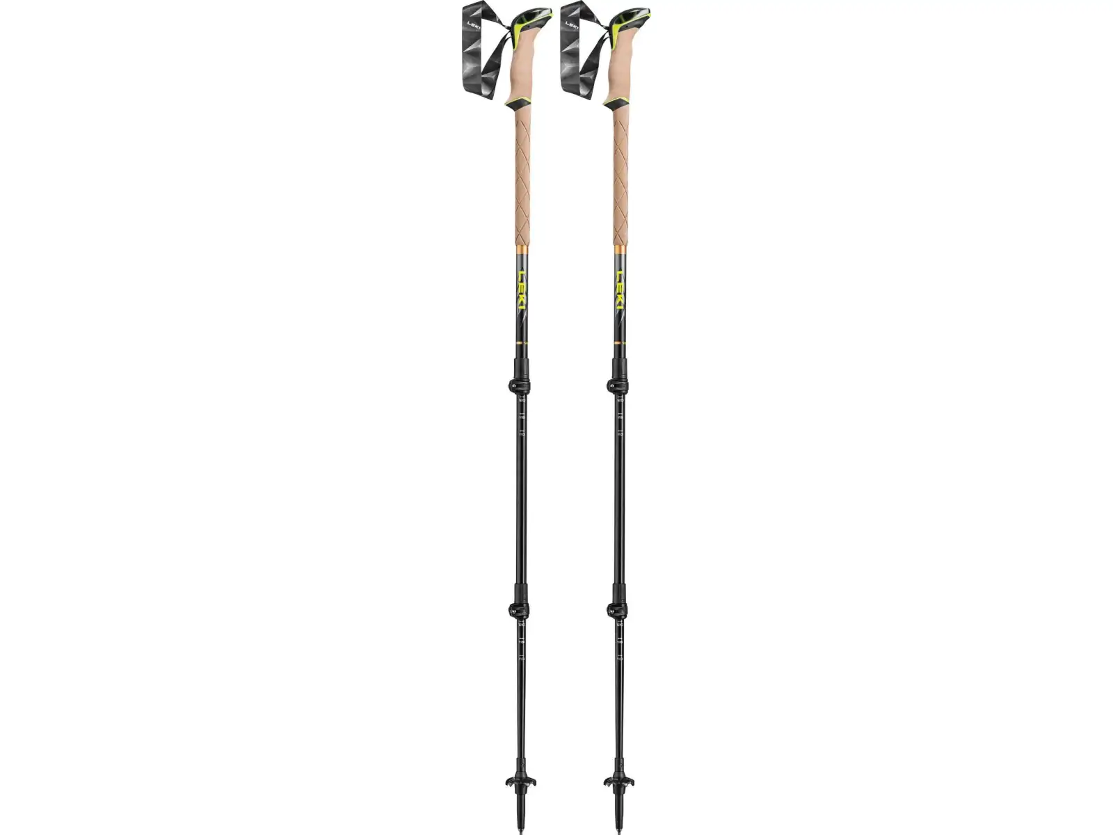 Leki Sherpa trekingové palice Dark Anthracite/Neon/Yellow vel. 110-145 cm