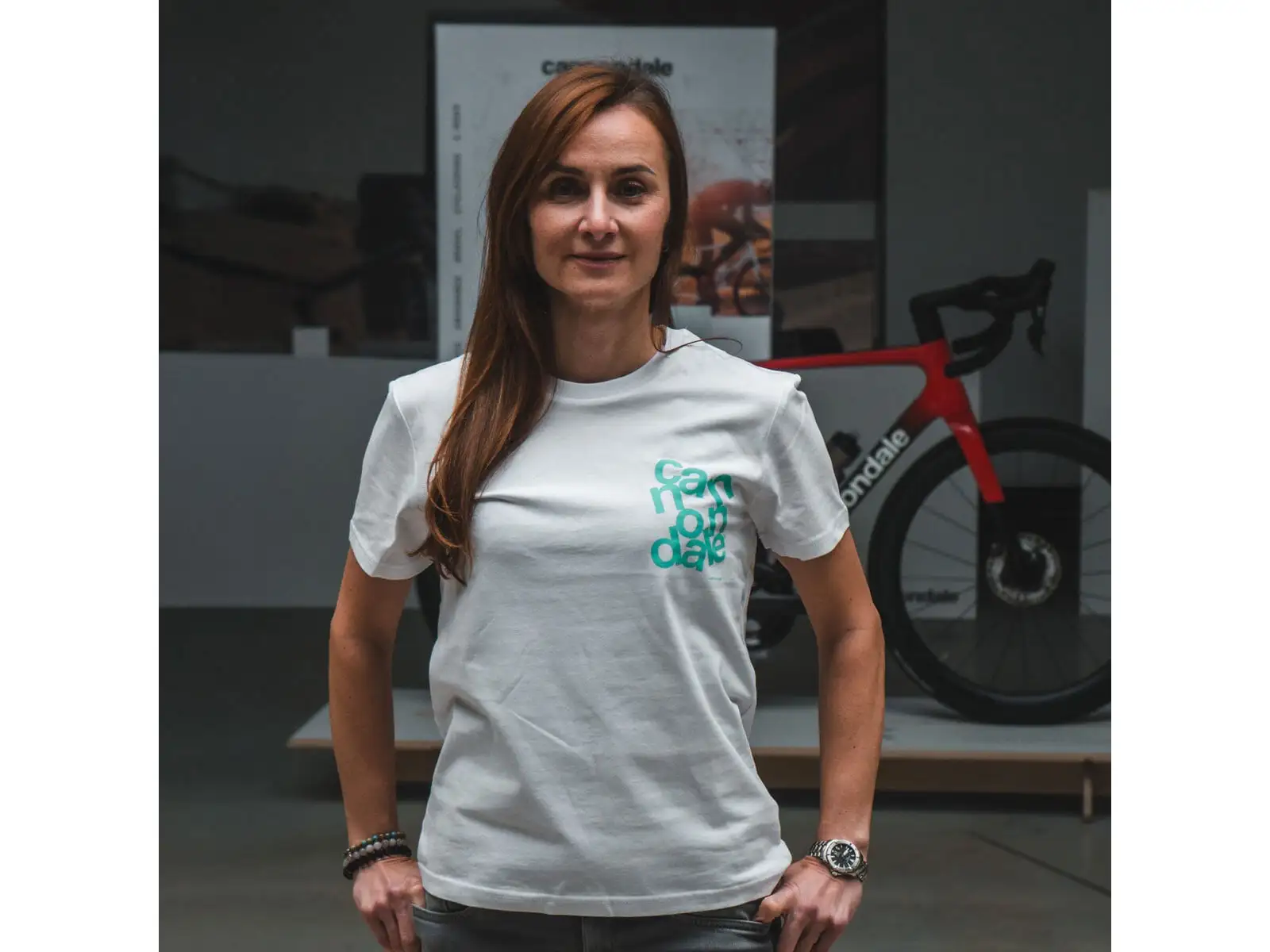 Cannondale Lifestyle pánske tričko krátky rukáv White/Turquosie