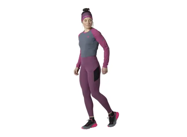 Dynafit Warm Ultra dámske zateplené legíny Amaranth