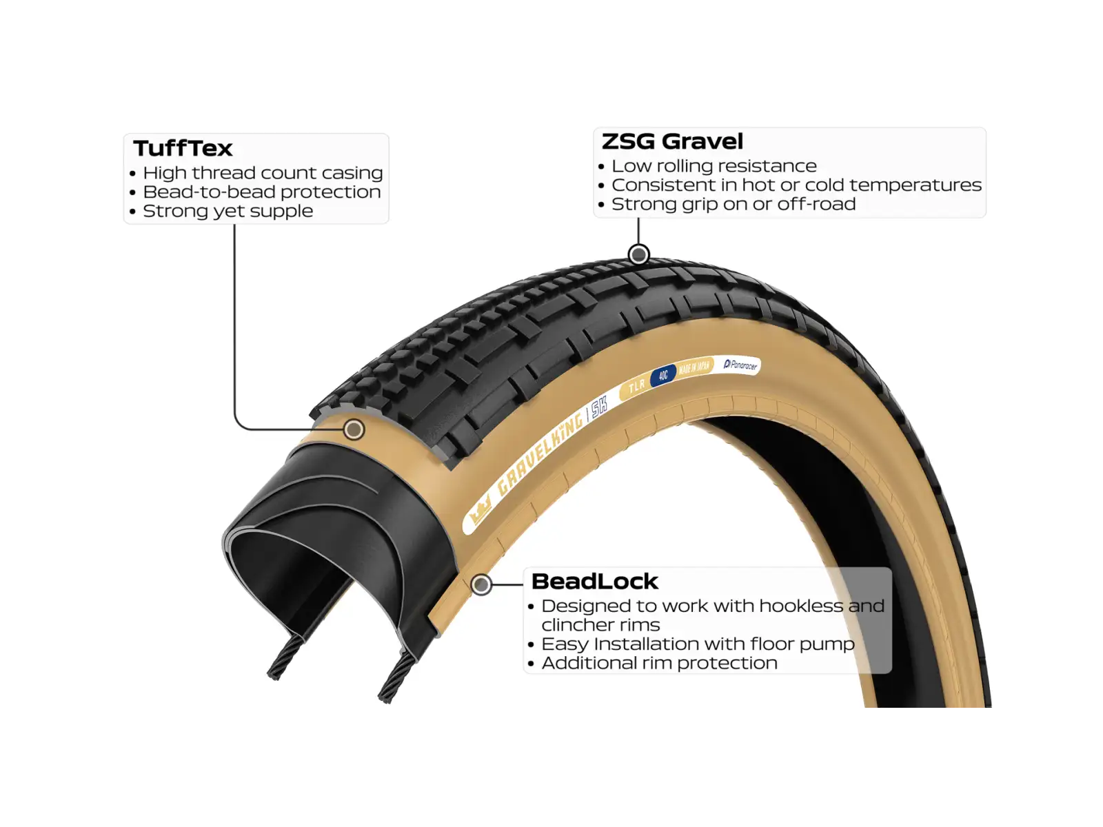 Panaracer GravelKing SK 28" plášť čierna/hnedá kevlar
