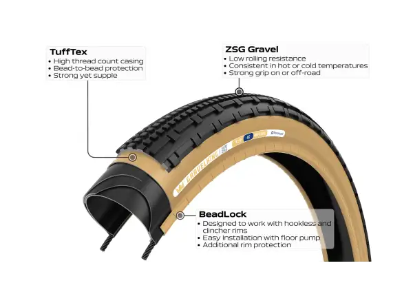Panaracer GravelKing SK 28" plášť čierna/hnedá kevlar