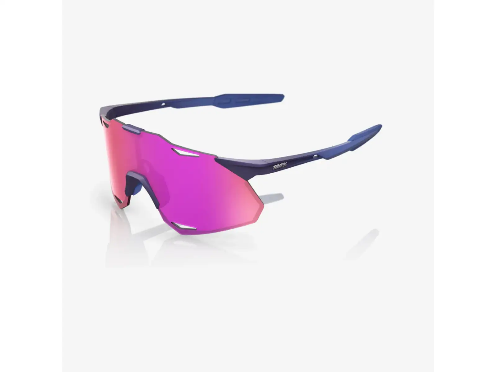 100% Hypercraft XS okuliare Satin Storm Metallic/Purple Multilayer Mirror