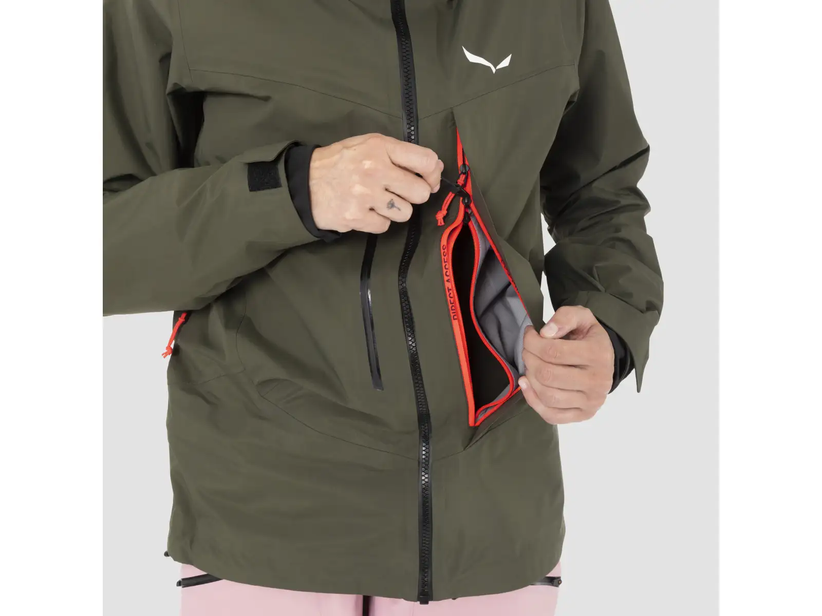 Salewa Sella 3L Powertex dámska bunda Dark Olive