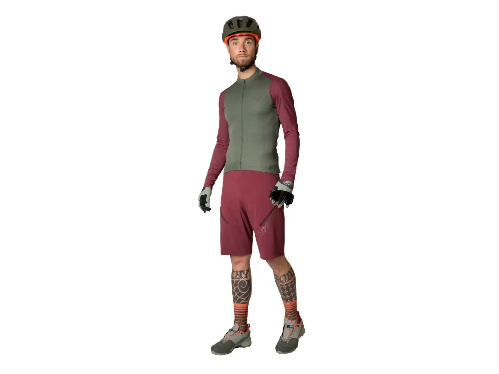 Dynafit Ride Light Dynastretch pánske cyklistické kraťasy bez vložky Burgundy
